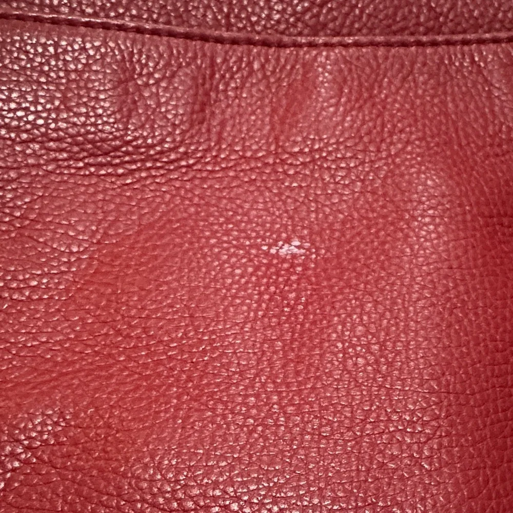 MK Red Leather Shoulder Bag